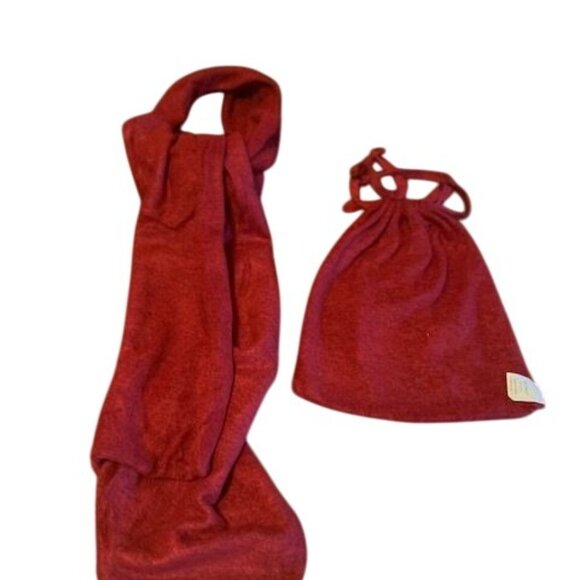 La Cera Red‎ Scarf with bag - Picture 2 of 6